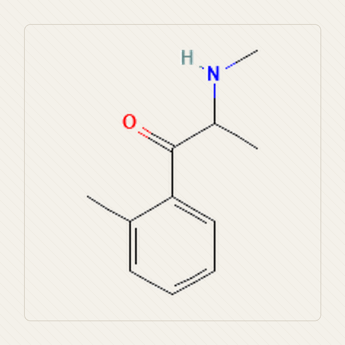 2-MMC, educational illustration of the molecular structure